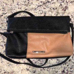 Nine West Fold Over Cross Body black and brown